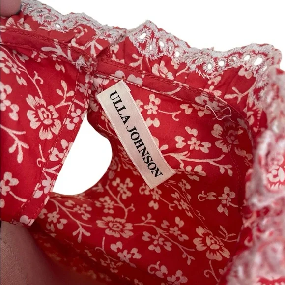 ULLA JOHNSON Leonie Floral Lace Ruffle Dress - Picture 10 of 16